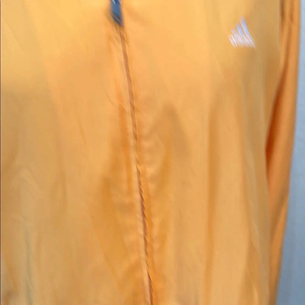 Adidas Vibrant Orange Grey Women‎ Zip Up Wind Breaker Jacket With Pockets XL